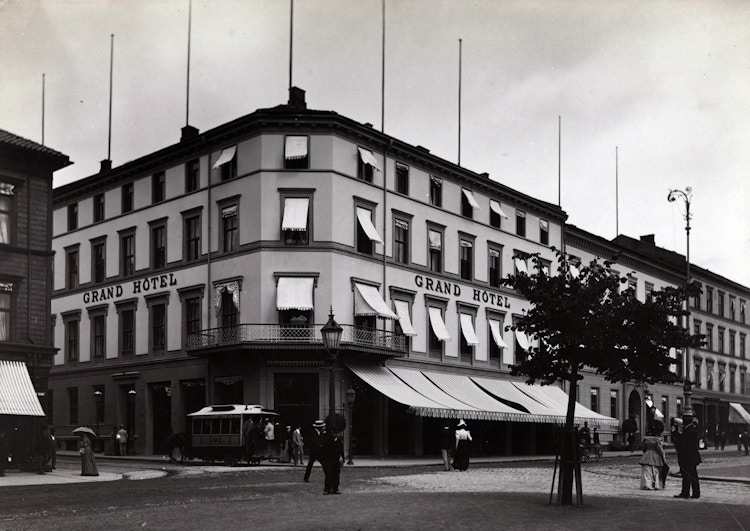 Grand Hotel i Christiania, fotografert i 1892..
